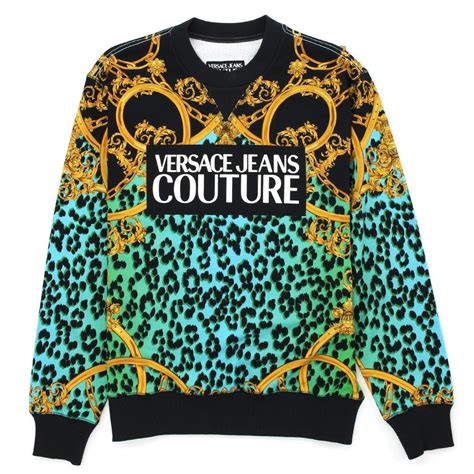 Versace Jeans Couture Leopard Baroque Print Hoodie 